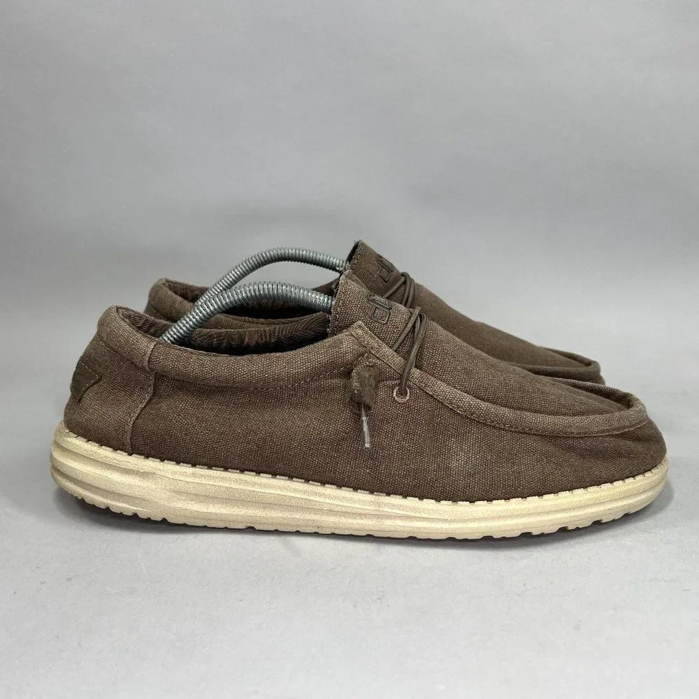 Hey Dude Men's Size 12 Wally Chocolate Slip On Shoes‎